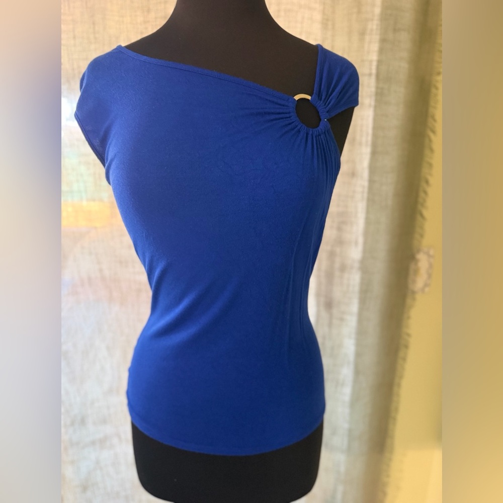Bebe Royal Blue Asymmetrical Top
